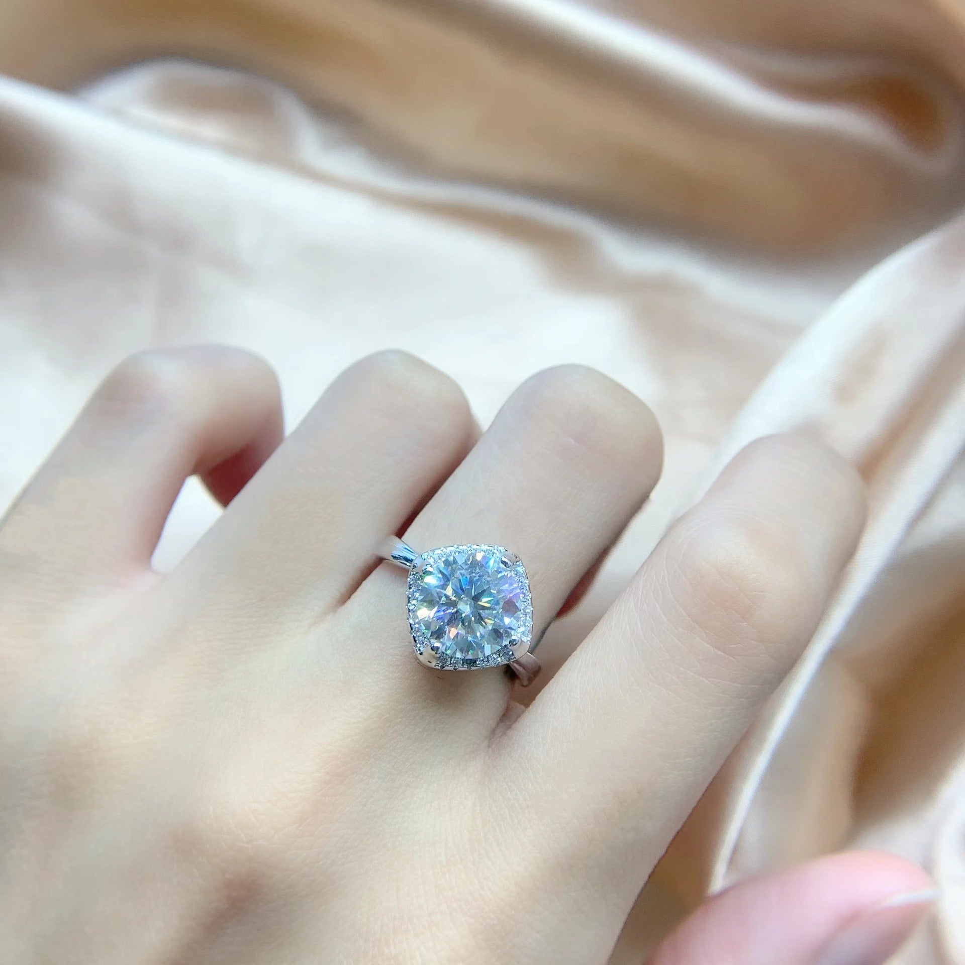 【RM-104】925 Sterling Silver Moissanite rings