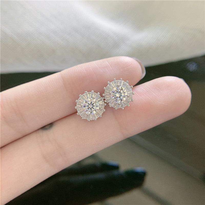 【EM-101】925 Sterling Silver Moissanite earrings