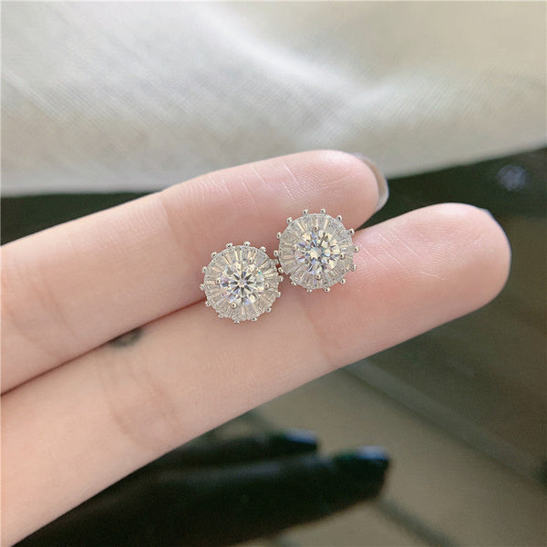 【EM-101】925 Sterling Silver Moissanite earrings