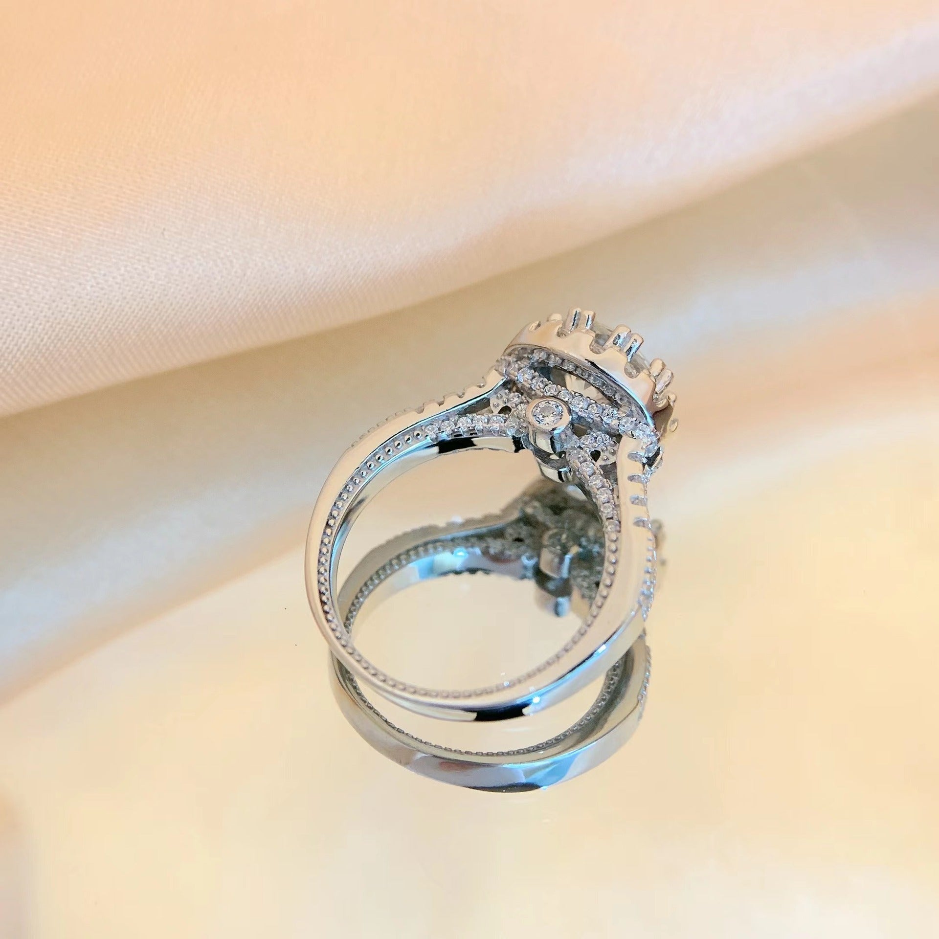 【RM-103】925 Sterling Silver Moissanite rings