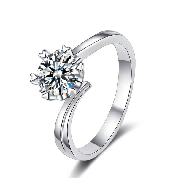 【R-008】925 Sterling Silver Moissanite rings (Opening)