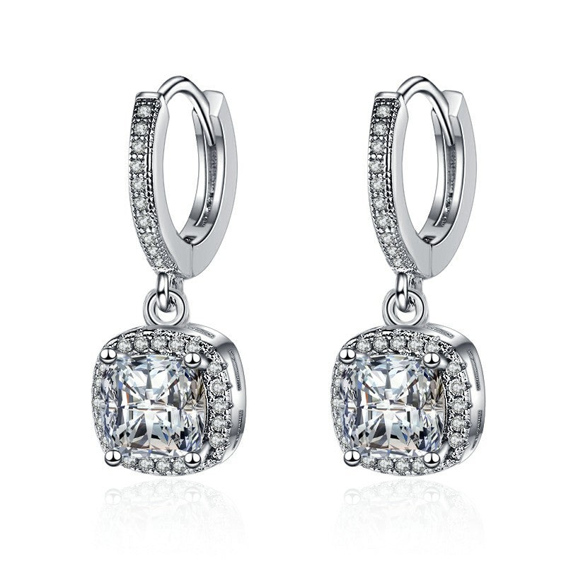 【E-079】925 Sterling Silver Moissanite earrings