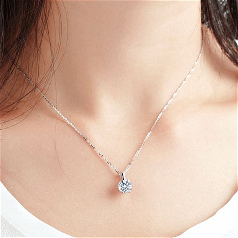 【L-011】925 Sterling Silver Moissanite necklace