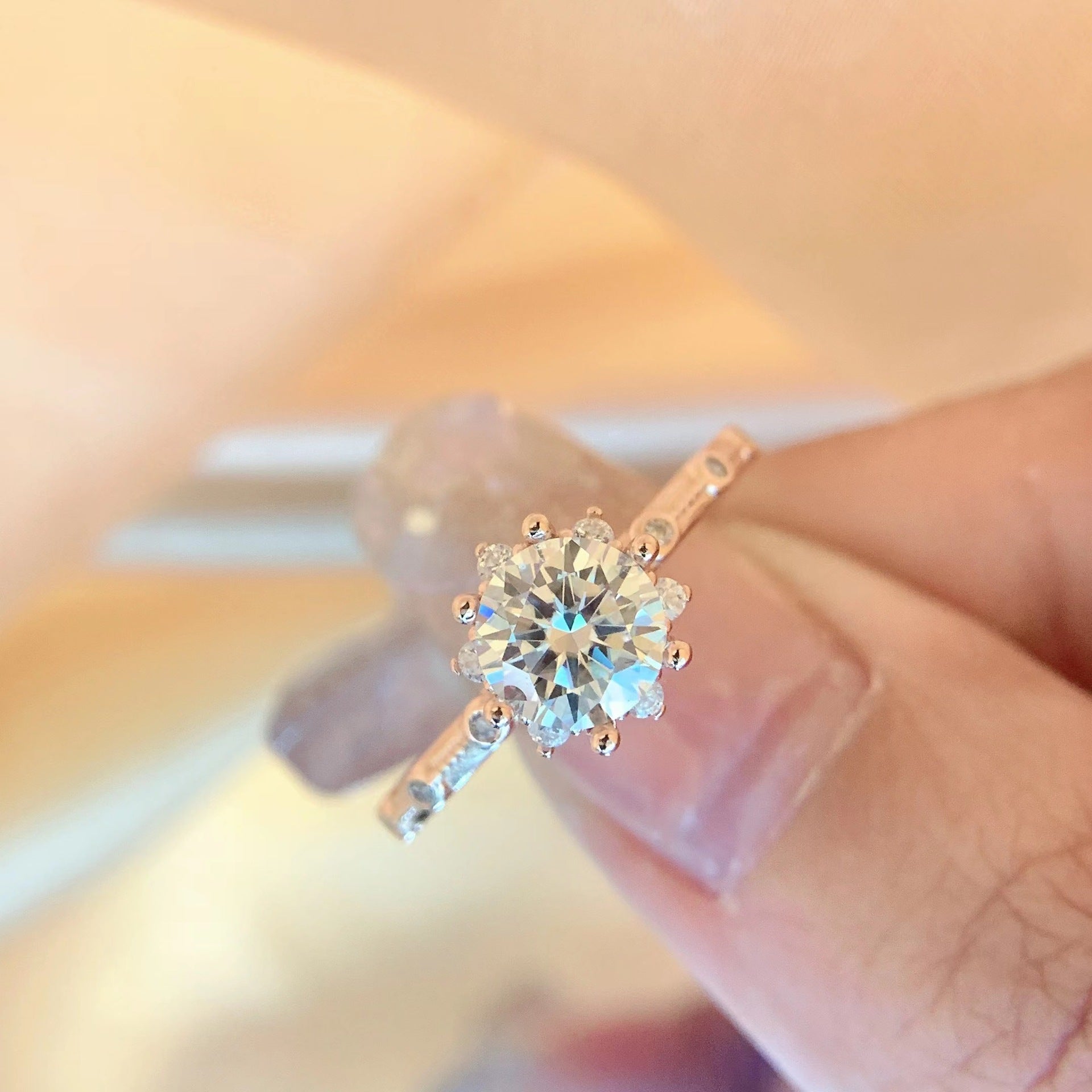 【RM-106】925 Sterling Silver Moissanite rings