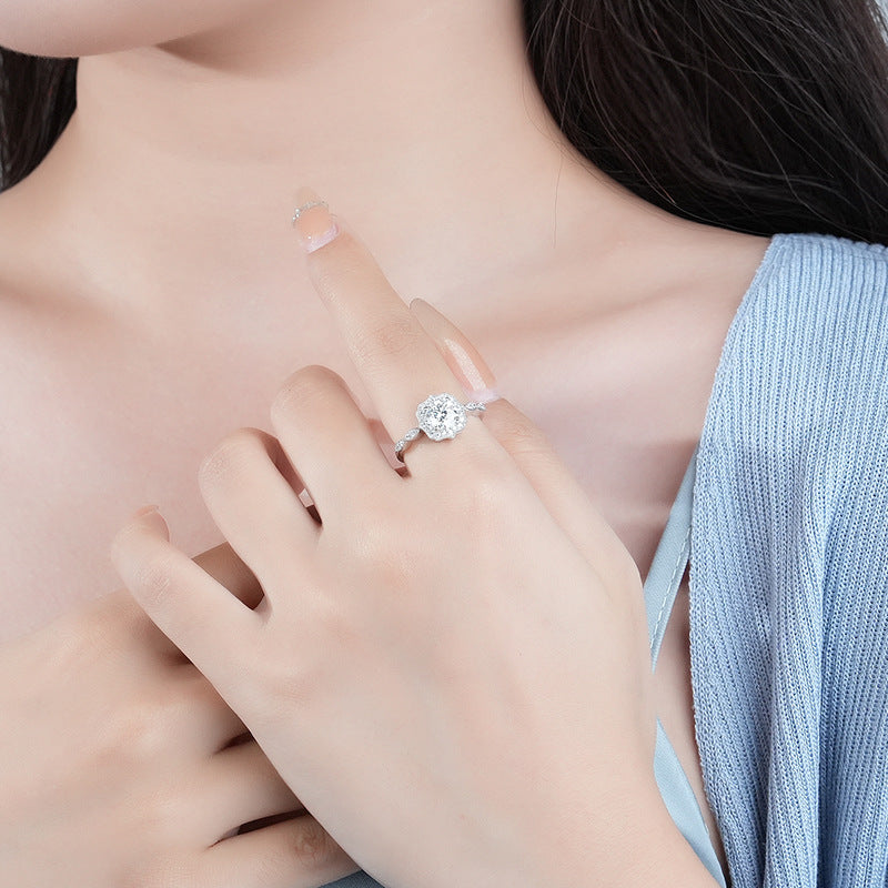 【R-1159】925 Sterling Silver Moissanite rings