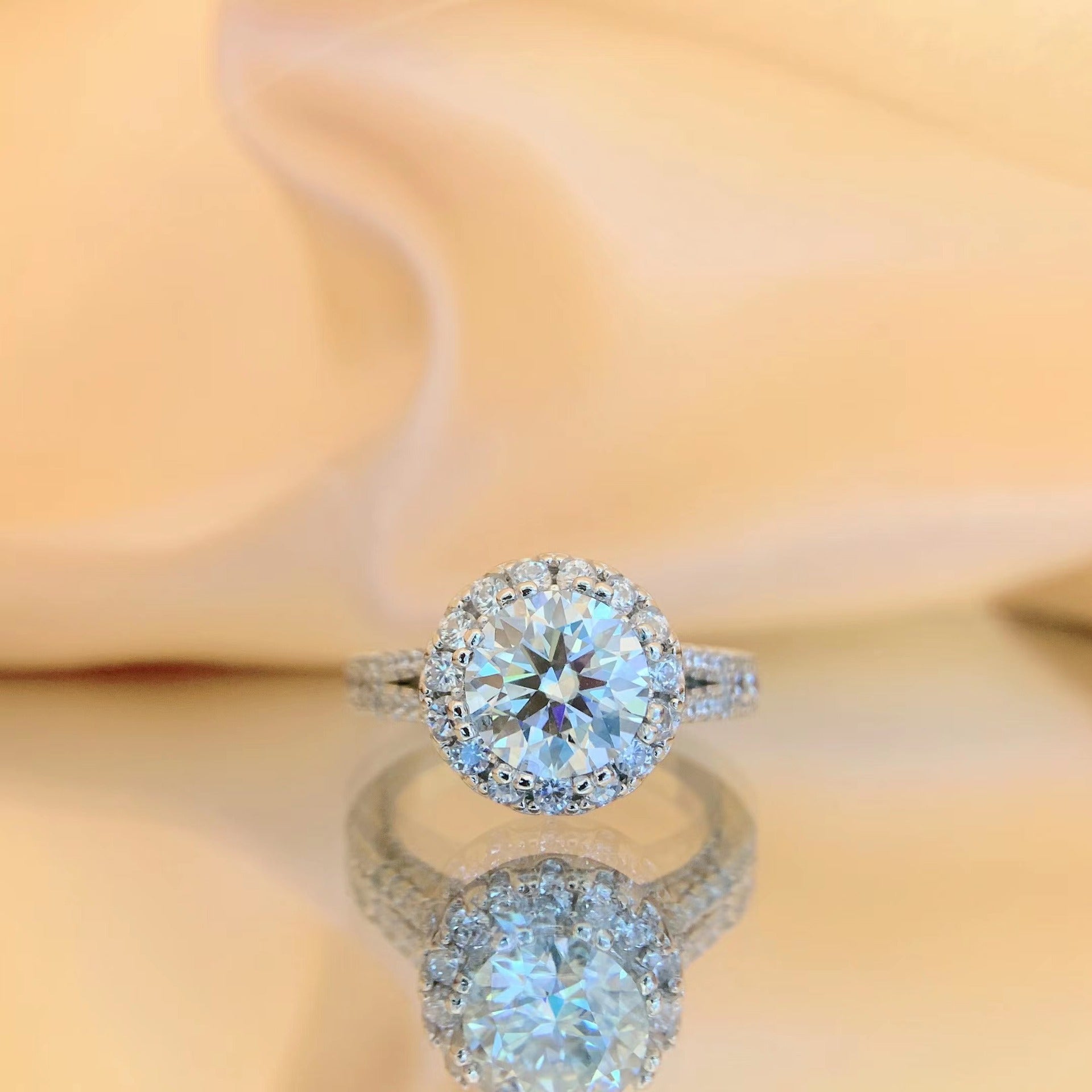 【RM-103】925 Sterling Silver Moissanite rings