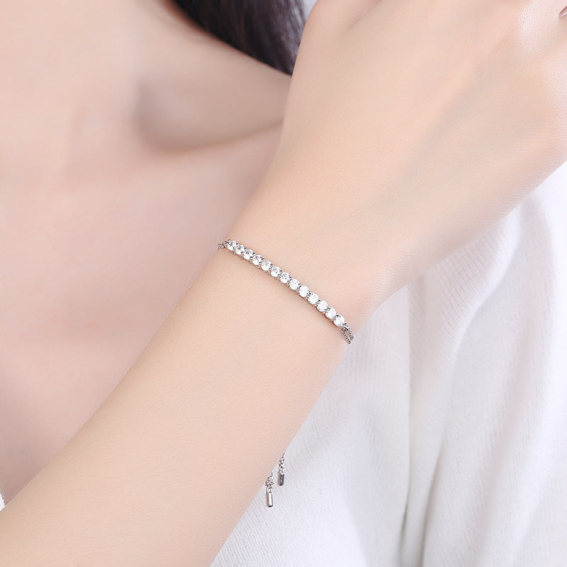 【BM-102】925 Sterling Silver Moissanite Bracelet