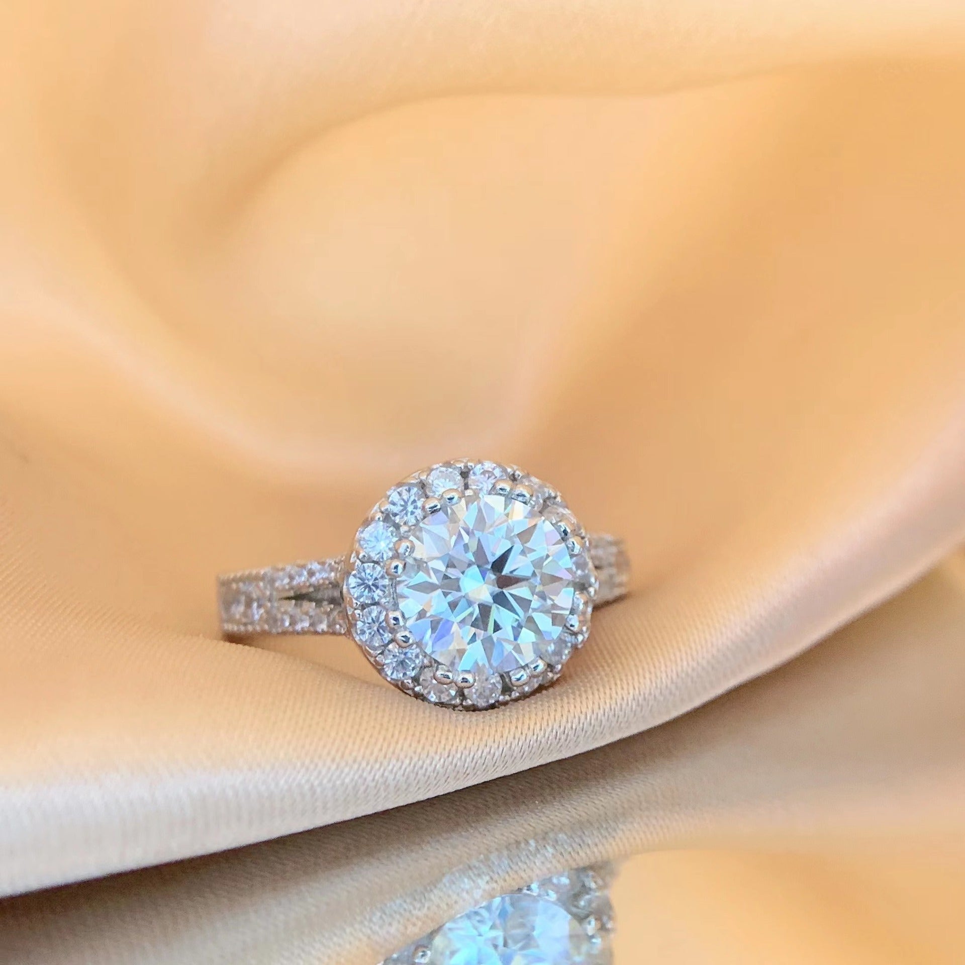 【RM-103】925 Sterling Silver Moissanite rings