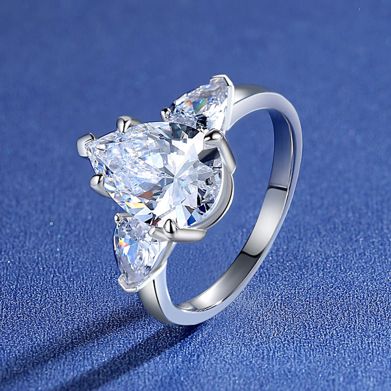 【R-1259】925 Sterling Silver Moissanite rings