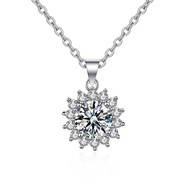 【L-012】925 Sterling Silver Moissanite necklace