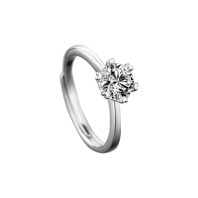 【R-262K】925 Sterling Silver Moissanite rings (Opening)