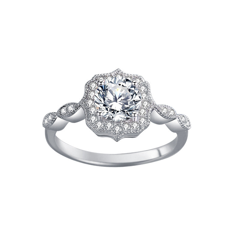 【R-1159】925 Sterling Silver Moissanite rings