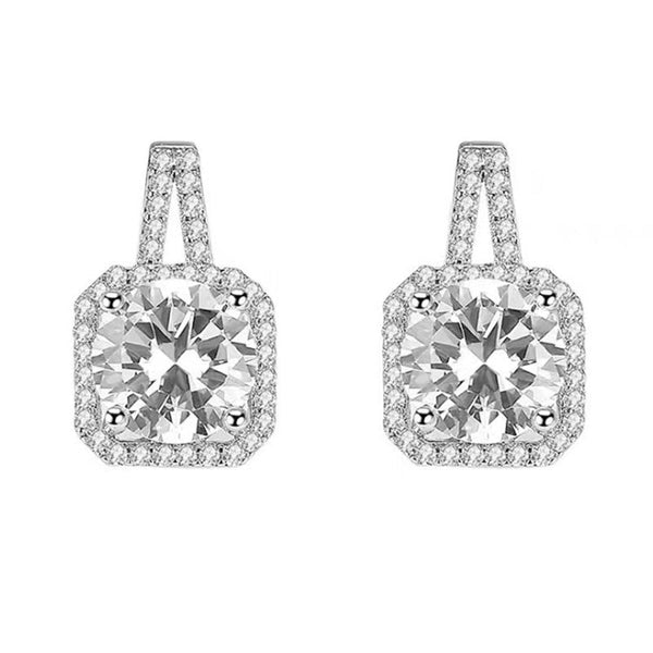 【E-077】925 Sterling Silver Moissanite earrings