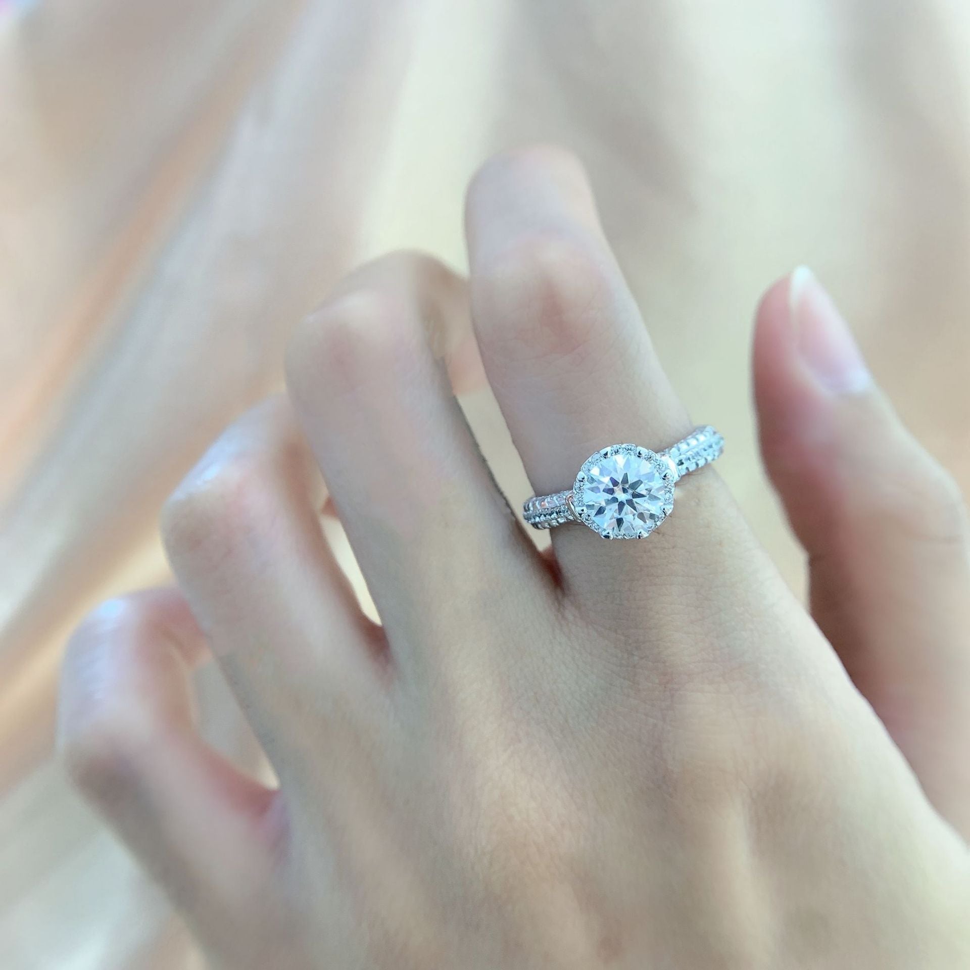 【RM-102】925 Sterling Silver Moissanite rings