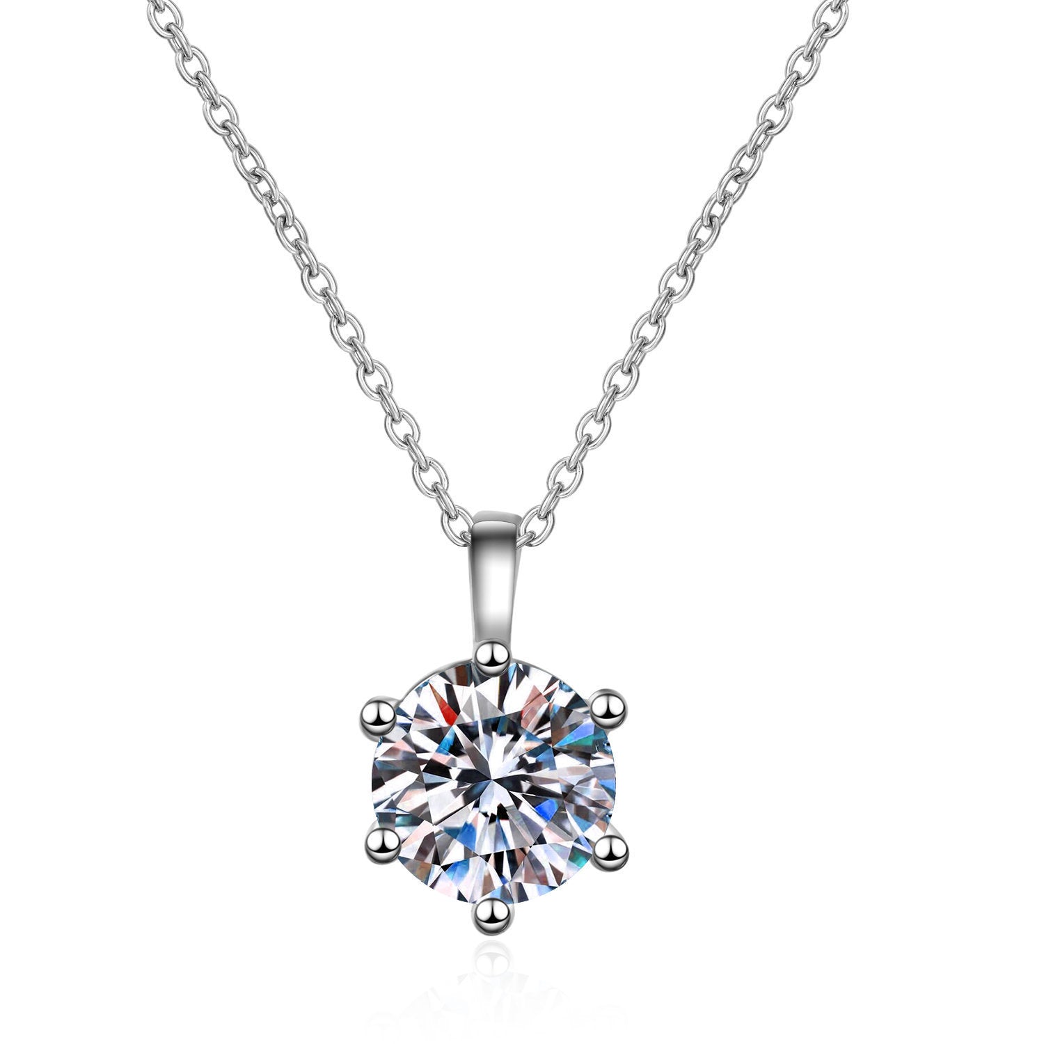 【L-011】925 Sterling Silver Moissanite necklace