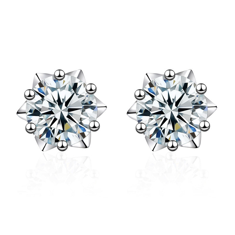 【E-004】925 Sterling Silver Moissanite earrings