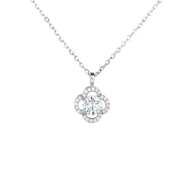 【L-134】925 Sterling Silver Moissanite necklace