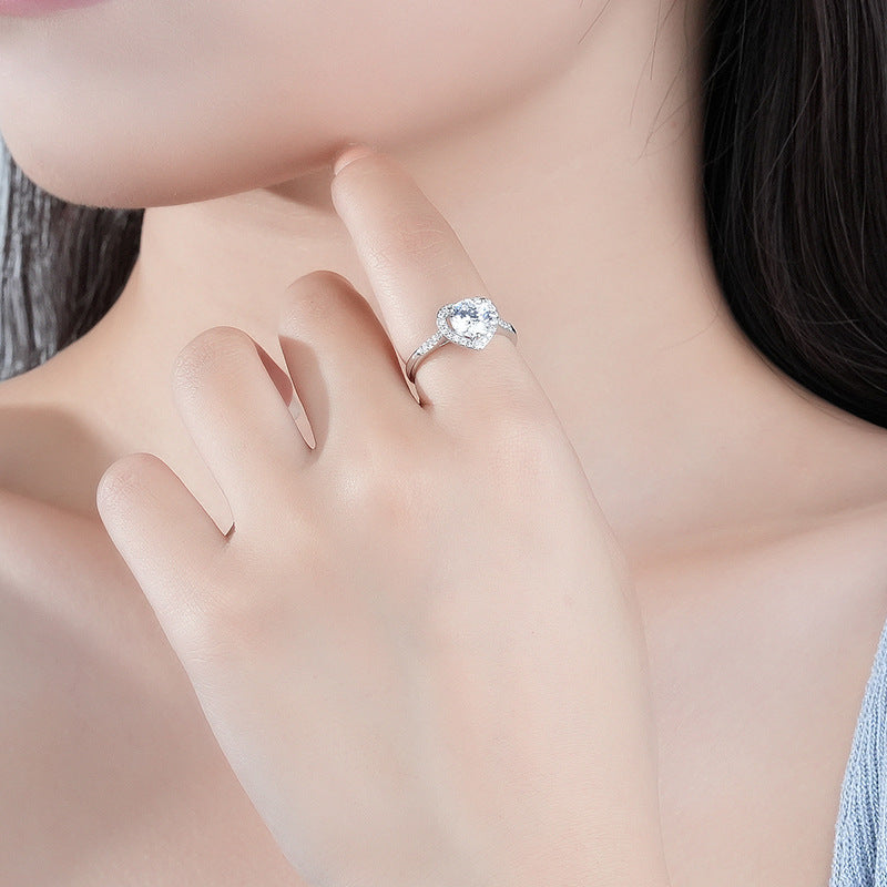 【R-658】925 Sterling Silver Moissanite rings