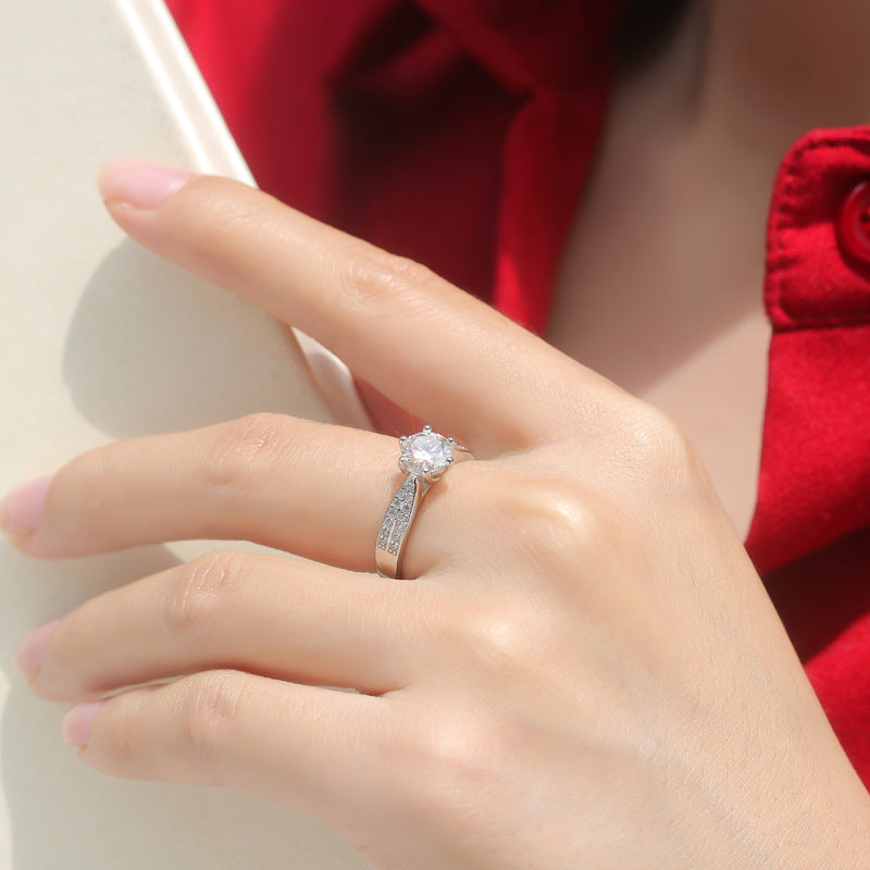 【R-002】925 Sterling Silver Moissanite rings