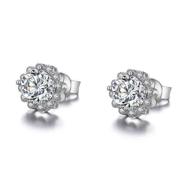 【E-018】925 Sterling Silver Moissanite earrings