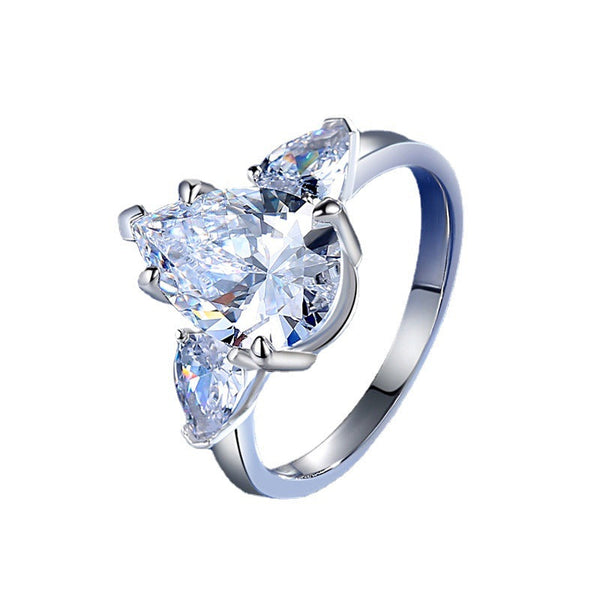 【R-1259】925 Sterling Silver Moissanite rings