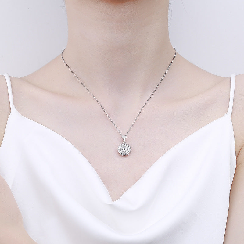 【NM-106】925 Sterling Silver Moissanite necklace