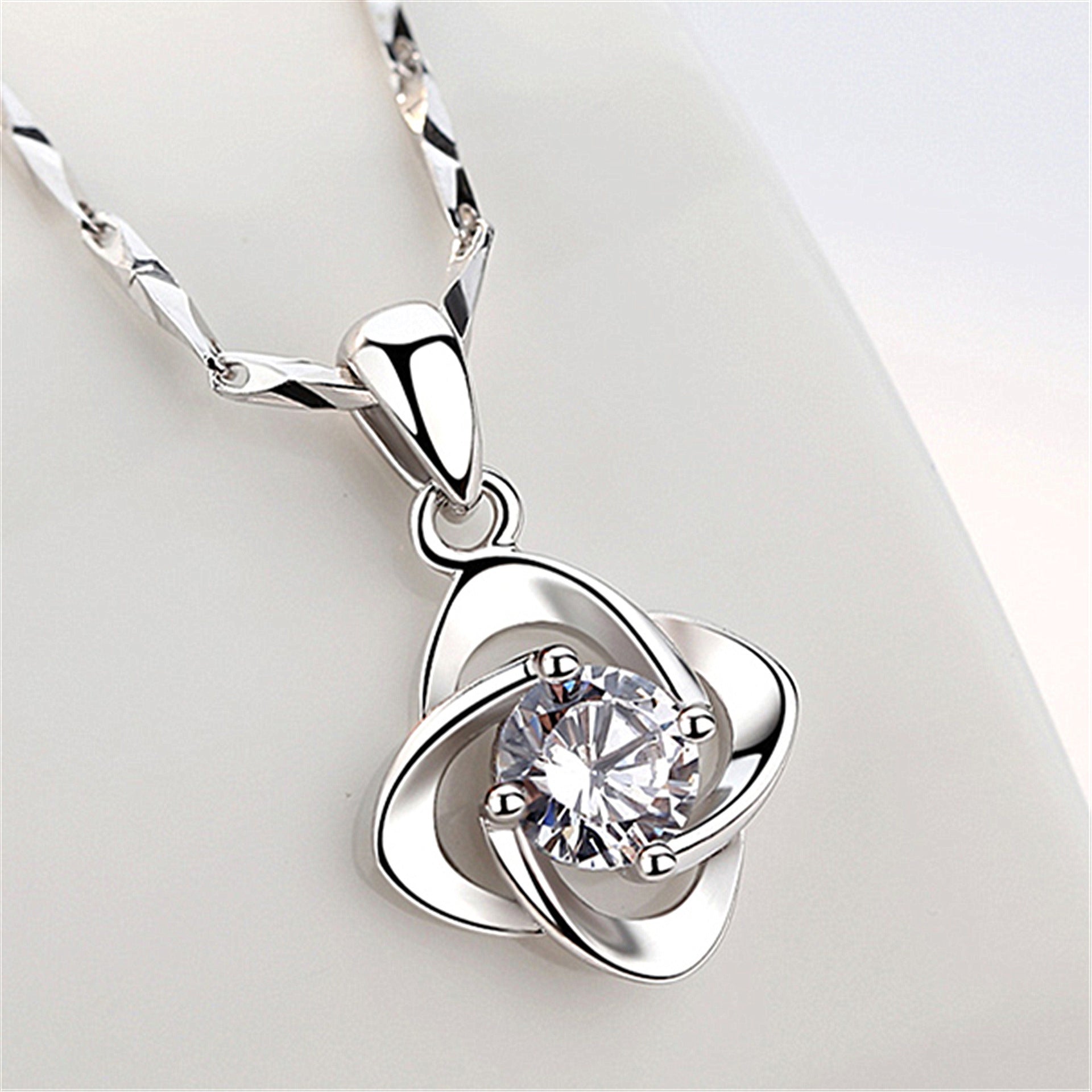 【L-046】925 Sterling Silver Moissanite necklace