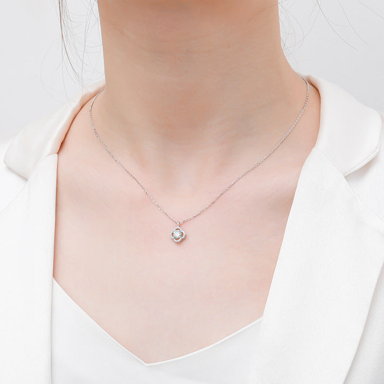 【L-134】925 Sterling Silver Moissanite necklace