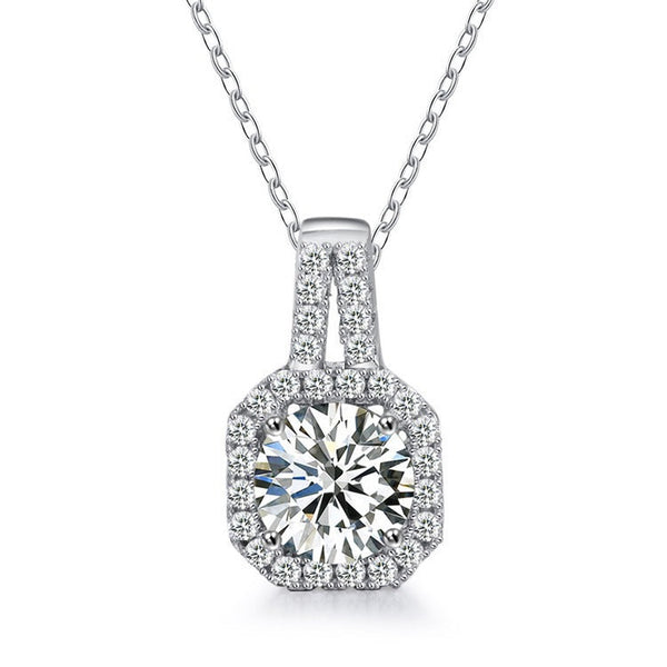 【L-013】925 Sterling Silver Moissanite necklace